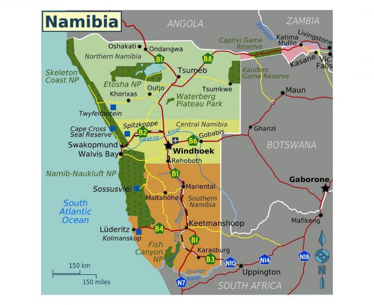 Harta din nordul Namibiei 
