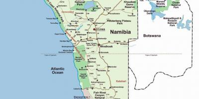 Scheletul coasta Namibiei hartă